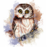 Photo Sculpture Hibou fait sur commande d'aquarelle, oiseau,<br><div class="desc">Hibou mignon d'aquarelle faite sur commande petit,  oiseau,  nature,  faune</div>