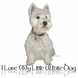 Photo Sculpture J'adore mon petit chien blanc - Westie<br><div class="desc">Chacun des designs est disponible sur tous les produits Zazzle. Faites défiler vers Transférer cette conception sur la page de ce produit et choisissez votre produit favori. Vous pouvez également customiser votre choix avec notre outil de texte. Il y a beaucoup de polices merveilleuses à choisir. Merci!</div>