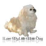 Photo Sculpture J'Aime Mon Petit Chien Blanc - Pekingese !<br><div class="desc">Chacun des designs est disponible sur tous les produits Zazzle. Faites défiler vers Transférer cette conception sur la page de ce produit et choisissez votre produit favori. Vous pouvez également customiser votre choix avec notre outil de texte. Il y a beaucoup de polices merveilleuses à choisir. Merci!</div>