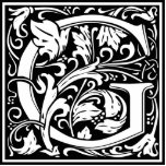 Photo Sculpture Lettre G Monogramme médiéval Art Nouveau<br><div class="desc">Ce G initial fait partie d'une série complète d'initiales typographiques inspirées du coque supérieur William Morris. Le lettrage noir et blanc est très décoratif, stylisé selon la typographie soignée du moyen-âge. Joli et tendance, il s'agit d'un monogramme chic vintage G - lettre G - tourbillonnant G. Customisez ce monogramme vintage...</div>