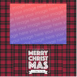 Photo Sculpture Red plaid  Christmas Border Photo  Cutout<br><div class="desc">Red plaid Christmas Border Photo cutout . Personalize with the photo of your choice</div>