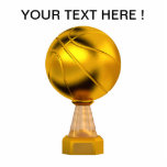 Photo Sculpture Trophée d'or de basket-ball<br><div class="desc">Trophée d'or de basket-ball</div>