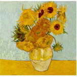 Photo Sculpture Vincent Van Gogh Sunflowers<br><div class="desc">Vase de Vincent Van Gogh avec 12 tournesols sont jaunes contre un arrière - plan de bleu clair. Les tournesols montrent de forts coups de pinceau caractéristiques du grand artiste impressionniste.</div>