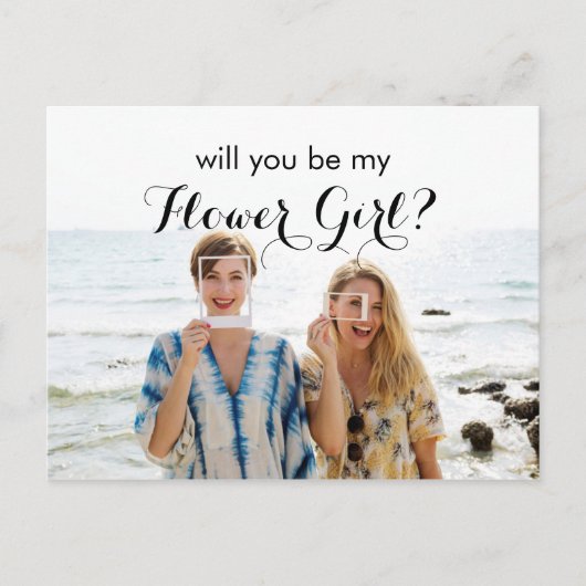 Photo Serez-Vous Ma Carte Fille Fleur (Devant)