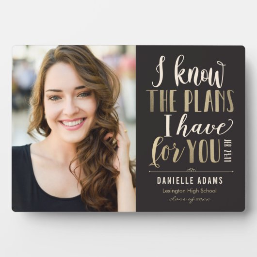 Photo Ses plans Graduation Keepsaké Desktop Plaque (Devant)