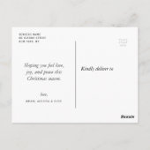 photo sifflante joyeux carte postale de noël (Dos)