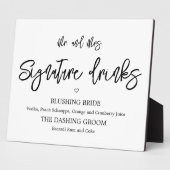 Photo Signal de boissons signées Plaque de table avec de (Côté)