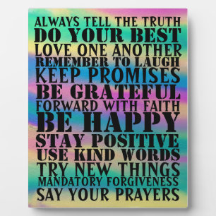 Photo signe de paroles positives Plaque