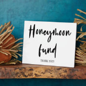 Photo Signe mariage du fonds de lune de miel Plaque tabl (Côté)