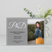 Photo Silver Foil Carte de remerciements de doctor (Debout devant)