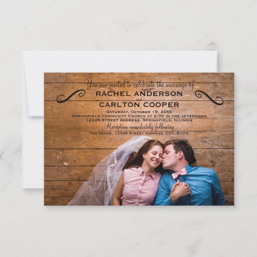 Photo simple - 3x5 Faire-part de mariage (Devant)