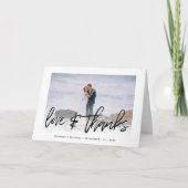 Photo simple à la main Amour & Merci blanc (Devant)