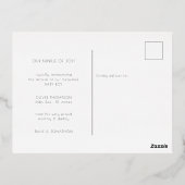 Photo simple Baby Boy Faire-part de naissance Foil (Verso)