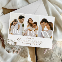Photo simple de l'anniversaire du Mariage | Carte