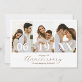 Photo simple de l'anniversaire du Mariage | Carte (Devant)