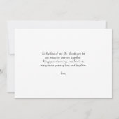 Photo simple de l'anniversaire du Mariage | Carte (Dos)