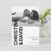 Photo simple en noir et blanc Enregistrer la carte (Debout devant)