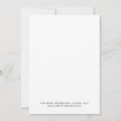 Photo simple en noir et blanc Enregistrer la carte (Dos)