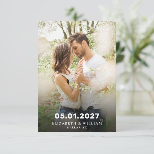 Photo Simple Enregistrer La Date | Faire-part de m (Debout devant)