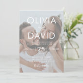 Photo Simple Faire-part de mariage moderne (Debout devant)