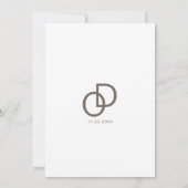 Photo Simple Faire-part de mariage moderne (Dos)