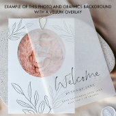 Photo simple feuille Faire-part de naissance fille