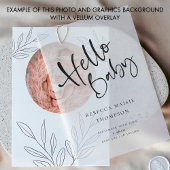 Photo simple feuille Faire-part de naissance fille