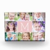 Photo Simple Monogramme ÉDITABLE COULEUR Acrylique Bloc  (Devant)