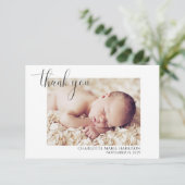 Photo simple Nouveau Merci bébé Faire-part de nais (Debout devant)