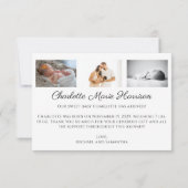 Photo simple Nouveau Merci bébé Faire-part de nais (Dos)