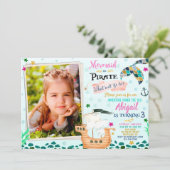 Photo Sirène et Pirate invitation d'anniversaire (Debout devant)