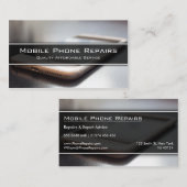 Photo Smart Phone sur le bureau - Carte de visite (Devant / Derrière)