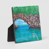Photo Snorkeling au Paradise Tabletop Plaque avec Easel (Recto)