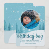 Photo Snowdrift Invitation à la fête d'anniversair (Devant / Derrière)