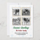 Photo Snowflake Instagram Collage Carte de Noël (Devant)