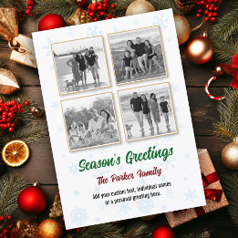 Photo Snowflake Instagram Collage Carte de Noël