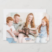 Photo Snowy Mountains Joyeux Noël Carte de vacance (Dos)