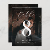 Photo sombre 4,25 x 5,5 Mariage Numéro de table (Devant / Derrière)