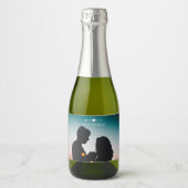 Photo sombre | FIANÇAILLES | Mini Étiquette de vin (Devant)