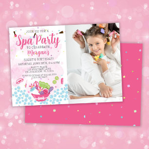 Photo Spa Anniversaire Fête Invitation