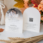 Photo Space for Guest Name QR Code Wedding Arch Kaart