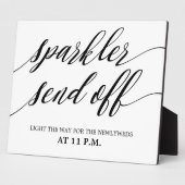 Photo Sparkler send off sign Tabletop Plaque with Easel (Côté)