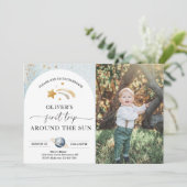 Photo spatiale Invitation d'anniversaire | Premier (Debout devant)