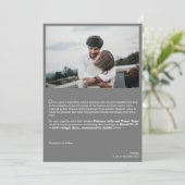 Photo spéciale Love Story Faire-part de mariage (Debout devant)