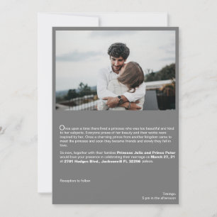 Photo spéciale Love Story Faire-part de mariage