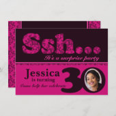 Photo ssh invitation de 30e anniversaire rose surp (Devant / Derrière)