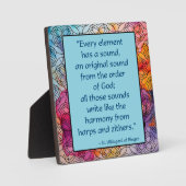 Photo St Hildegard de Bingen Cote Plaque avec Easel (Recto)