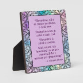 Photo St Hildegard de Bingen Cote Plaque avec Easel (Recto)