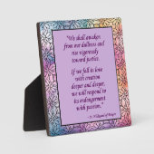 Photo St Hildegard de Bingen Cote Plaque avec Easel (Recto)