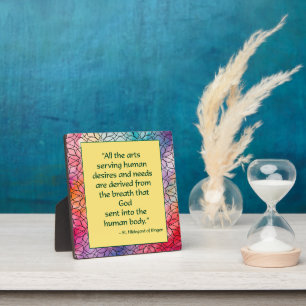 Photo St Hildegard de Bingen Cote Plaque avec Easel
